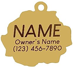 Two Tails Pet Company Rose Personalized Dog & Cat ID Tag, Pink & Gold slide 2 of 4