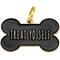 Show in main carousel: Two Tails Pet Company Treat Yo Self Brass Non-Personalized Dog & Cat ID Tag, Black slide 1 of 4