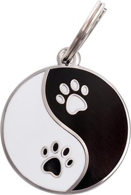 Show full view: Two Tails Pet Company Yin Yang Brass Non-Personalized Dog & Cat ID Tag, Black slide 1 of 4