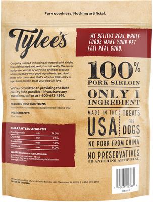 Show full view: Tylee's Pork Jerky Dog Treats, 8-oz bag slide 3 of 6