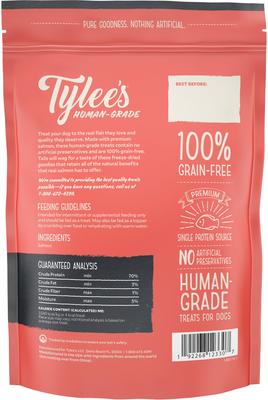 Show full view: Tylee's Salmon Human-Grade Freeze-Dried Dog Treats, 3.5-oz bag slide 3 of 9