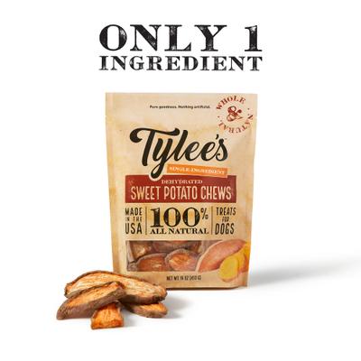 Show full view: Tylee's Sweet Potato Chew Dehydrated Dog Treats, 16-oz bag slide 4 of 10