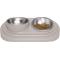 Show in main carousel: Ubbi Food & Water Non-Skid Stainless Steel Elevated Dog & Cat Bowls, 16-oz, Taupe slide 1 of 6