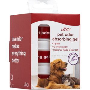 Ubbi Lavender-Scented Dog & Cat Odor Absorbing Gel, 3 count