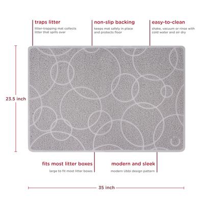 Show full view: Ubbi Non-Slip Unscented Cat Litter Box Mat slide 2 of 5