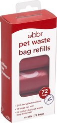 Ubbi On-The-Go Dog Waste Bags, 4 count