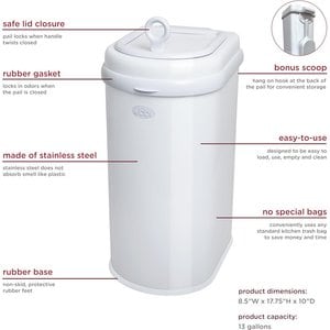 Ubbi Stainless Steel Dog & Cat Waste Pail