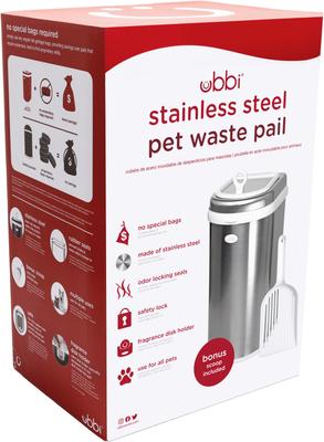Show full view: Ubbi Stainless Steel Dog & Cat Waste Pail slide 4 of 7