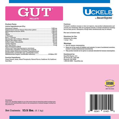 Show full view: SmartEquine GUT Pellets Horse Supplement, 13.5-lb pail slide 2 of 6