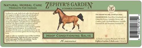 Show full view: Uckele Zephyr’s Garden Hoof Conditioning Salve Horse First Aid, 16-oz jar slide 2 of 2