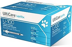 UltiCare VetRx Insulin Syringes U-100 12.7mm x 29G, 0.5-cc, 100 syringes