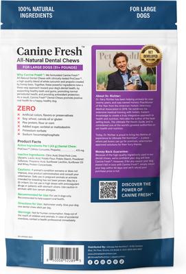 Show full view: Ultimate Pet Nutrition Canine Fresh All-Natural Grain-Free Pork Adult Dental Dog Chews, Large, 12 count slide 3 of 6