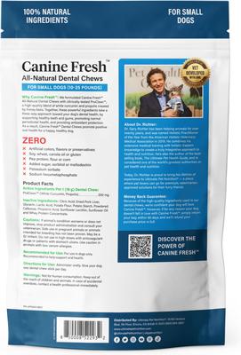 Show full view: Ultimate Pet Nutrition Canine Fresh All-Natural Grain-Free Pork Adult Dental Dog Chews, Small, 30 count slide 3 of 6