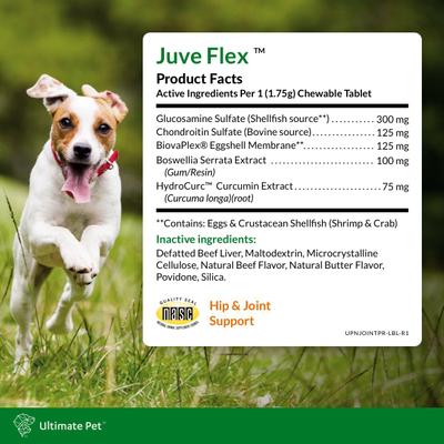 Show full view: Ultimate Pet Nutrition Juve Flex Canine Hip & Joint Support Supplement for Dogs slide 3 of 8
