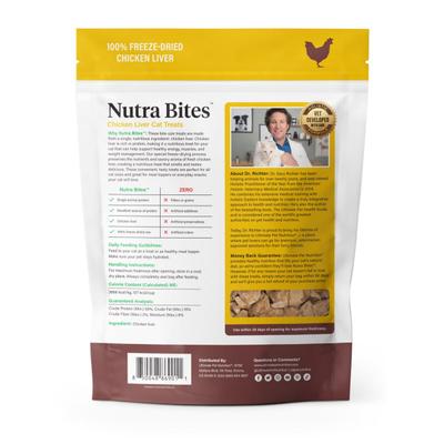 Show full view: Ultimate Pet Nutrition Nutra Bites Chicken Liver Freeze-Dried Cat Treats, 2.5-oz bag slide 3 of 7