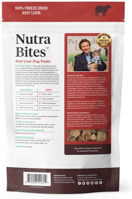 Show full view: Ultimate Pet Nutrition Nutra Bites Freeze-Dried Raw Beef Liver Dog Treats, 4-oz bag slide 4 of 9