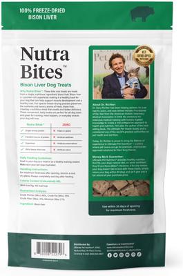 Show full view: Ultimate Pet Nutrition Nutra Bites Freeze-Dried Raw Bison Liver Dog Treats, 4-oz bag slide 4 of 8