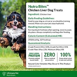 Ultimate Pet Nutrition Nutra Bites Freeze-Dried Raw Chicken Liver Dog Treats, 4-oz bag slide 2 of 5