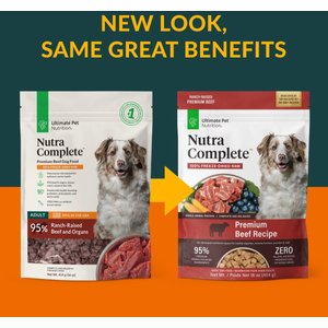 Ultimate Pet Nutrition Nutra Complete Premium Beef Freeze-Dried Raw Dog Food, 16-oz bag