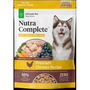 Ultimate Pet Nutrition Nutra Complete Premium Chicken Freeze-Dried Raw Dog Food, 16-oz bag