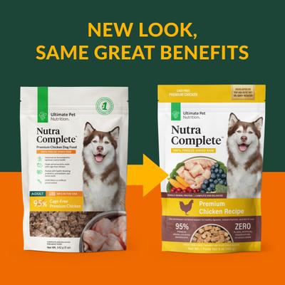 Show full view: Ultimate Pet Nutrition Nutra Complete Premium Chicken Freeze-Dried Raw Dog Food, 16-oz bag slide 3 of 9