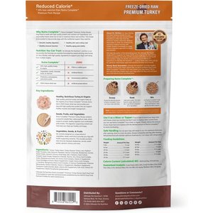 Ultimate Pet Nutrition Nutra Complete Premium Turkey Low Calorie Adult Freeze-Dried Raw Dog Food, 16-oz bag