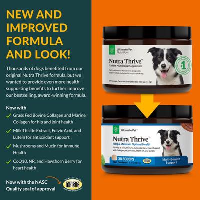 Show full view: Ultimate Pet Nutrition Nutra Thrive Multivitamin 40-in-1 Powder Supplement for Dogs, 4.02-oz jar slide 3 of 6
