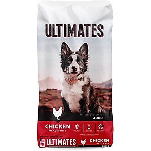 Ultimates Adult Chicken Meal & Rice Flavored Dry Dog Food, 28-lb bag