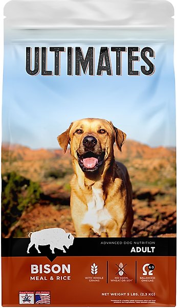 Show full view: Ultimates Bison & Rice Dry Dog Food, 5-lb bag slide 1 of 4