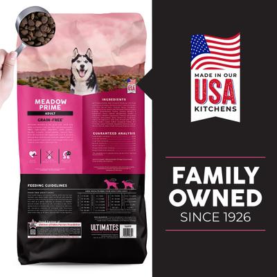 Show full view: Ultimates Meadow Prime Grain-Free Lamb & Potato Dry Dog Food, 28-lb bag slide 3 of 9