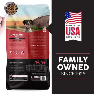 Show full view: Ultimates Overland Grain-Free Red Beef & Potato Dry Dog Food, 28-lb bag slide 3 of 9