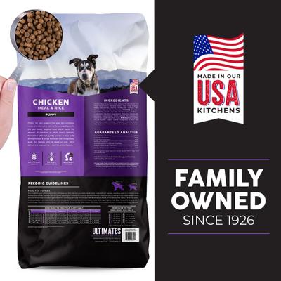 Show full view: Ultimates Puppy Chicken Meal & Rice Flavored Dry Dog Food, 40-lb bag slide 3 of 9