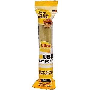 Ultra Chewy Double Treat Bones Chicken Flavor Dog Treat, 1 count