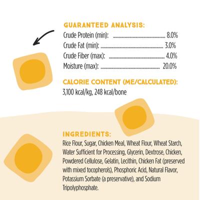 Show full view: Ultra Chewy Double Treat Bones Chicken Flavor Dog Treat, 1 count slide 5 of 6
