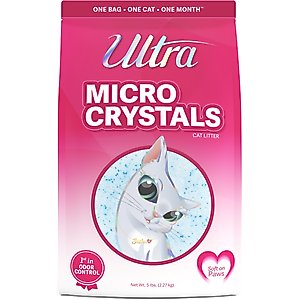 Ultra Micro Crystals Unscented Premium Non-Clumping Cat Litter, 5-lb Bag