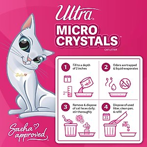 Ultra Micro Crystals Unscented Premium Non-Clumping Cat Litter, 5-lb Bag
