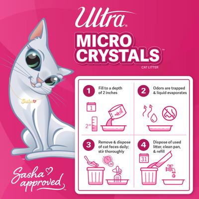 Show full view: Ultra Micro Crystals Unscented Premium Non-Clumping Cat Litter, 5-lb Bag slide 6 of 12