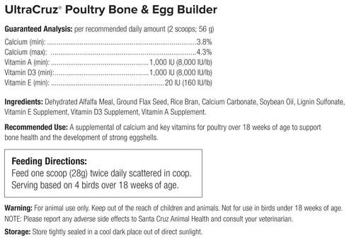 Show full view: UltraCruz Bone & Egg Builder Poultry Supplement, 2-lb bag slide 4 of 4