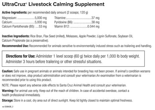 Show full view: UltraCruz Calming Livestock Supplement, 6-lb bag slide 4 of 4