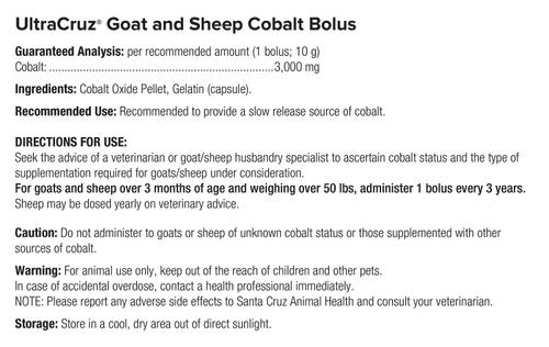 Show full view: UltraCruz Cobalt Bolus Goat & Sheep Supplement, 25 count slide 4 of 4
