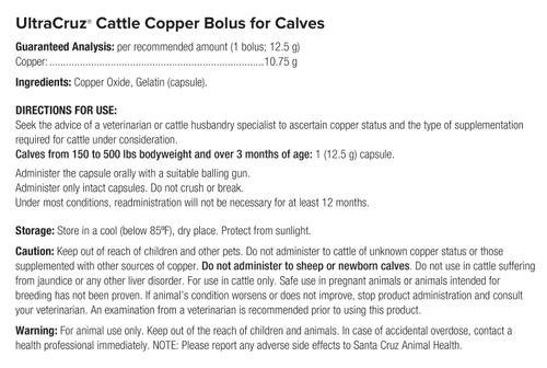 Show full view: UltraCruz Copper Bolus Calf Supplement, 25 count slide 2 of 4