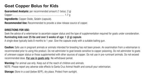 Show full view: UltraCruz Copper Bolus Kid Goat Supplement, 25 count slide 4 of 5