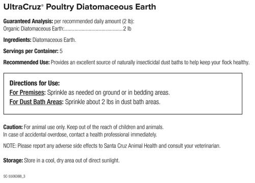 Show full view: UltraCruz Diatomaceous Earth Poultry Supplement, 10-lb bag slide 4 of 5