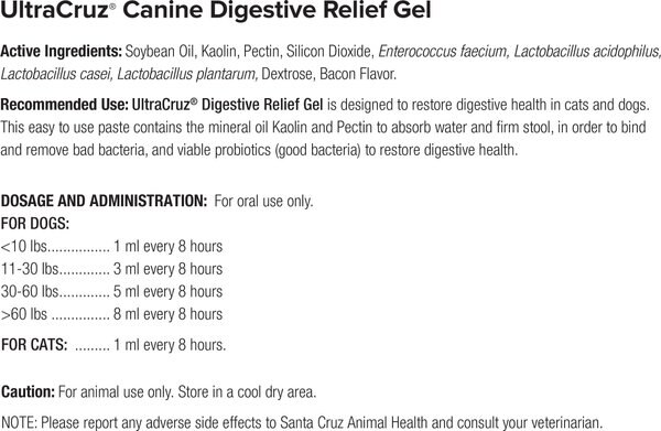 UltraCruz Digestion Relief Gel, 60-cc Syringe