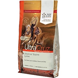 UltraCruz Equine Lysine Muscle, Coat & Hoof Care Pellets Horse Supplement, 10-lb bag
