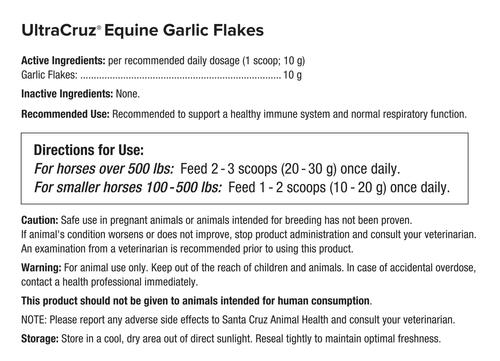 Show full view: UltraCruz Garlic Flakes Immune Support Granules Horse Supplement, 10-lb bag slide 3 of 4