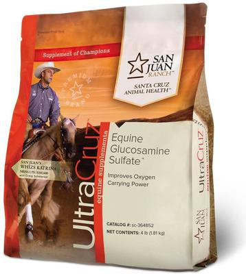 Show full view: UltraCruz Glucosamine Sulfate Joint Support Powder Horse Supplement, 4-lb bag slide 1 of 4