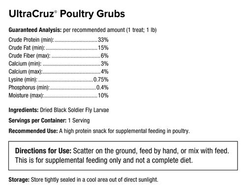 Show full view: UltraCruz Poultry Grubs Farm Animal Treat, 1-lb bag slide 4 of 4