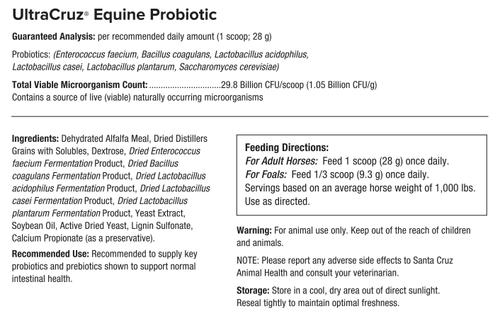 Show full view: UltraCruz Probiotic Digestive Health Pellets Horse Supplement, 5-lb bag slide 4 of 4