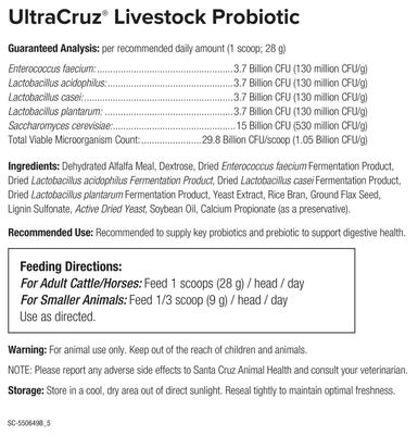 Show full view: UltraCruz Probiotic Pellet Livestock Supplement, 25-lb bag slide 4 of 5